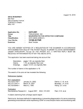 Canadian Patent Document 2613551. Prosecution-Amendment 20100819. Image 1 of 3