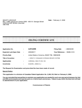 Canadian Patent Document 2614656. Correspondence 20080130. Image 1 of 1