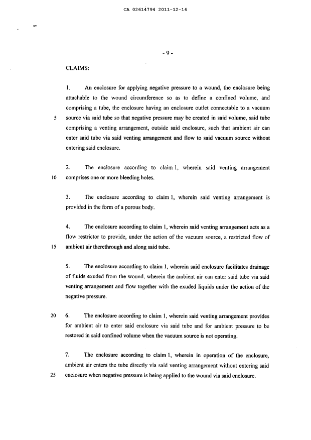 Document de brevet canadien 2614794. Revendications 20111214. Image 1 de 4