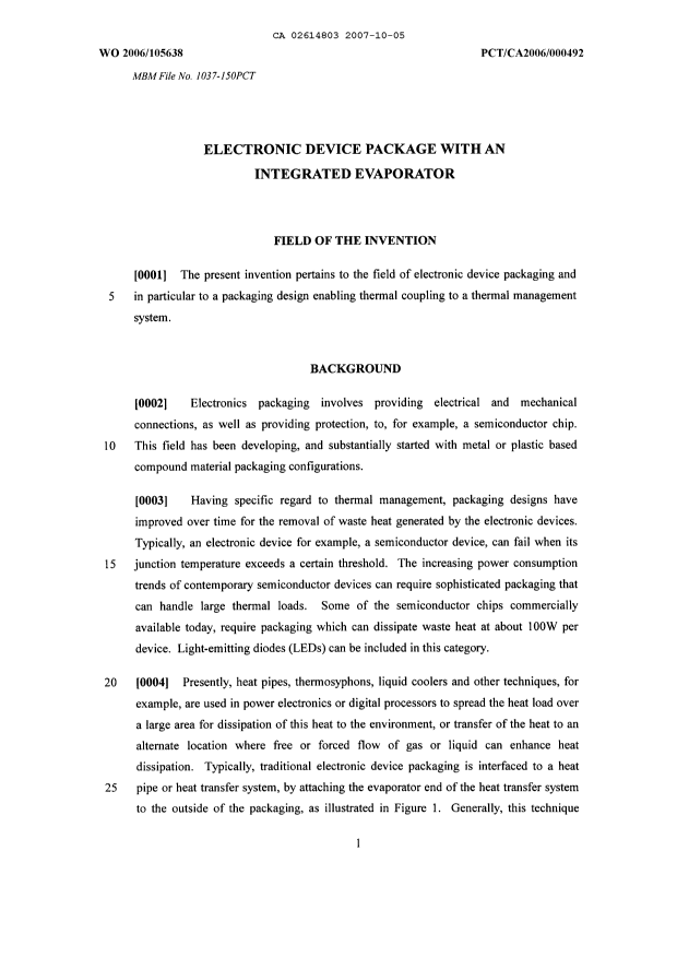 Canadian Patent Document 2614803. Description 20140131. Image 1 of 19