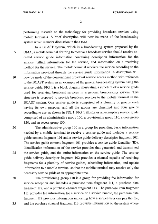 Canadian Patent Document 2615311. Description 20080114. Image 2 of 60