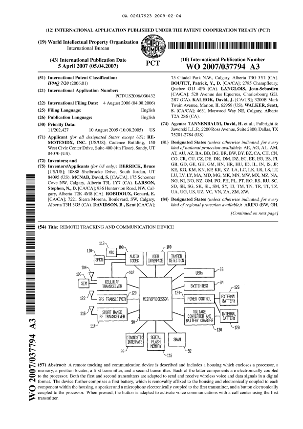 Document de brevet canadien 2617923. Abrégé 20080204. Image 1 de 2