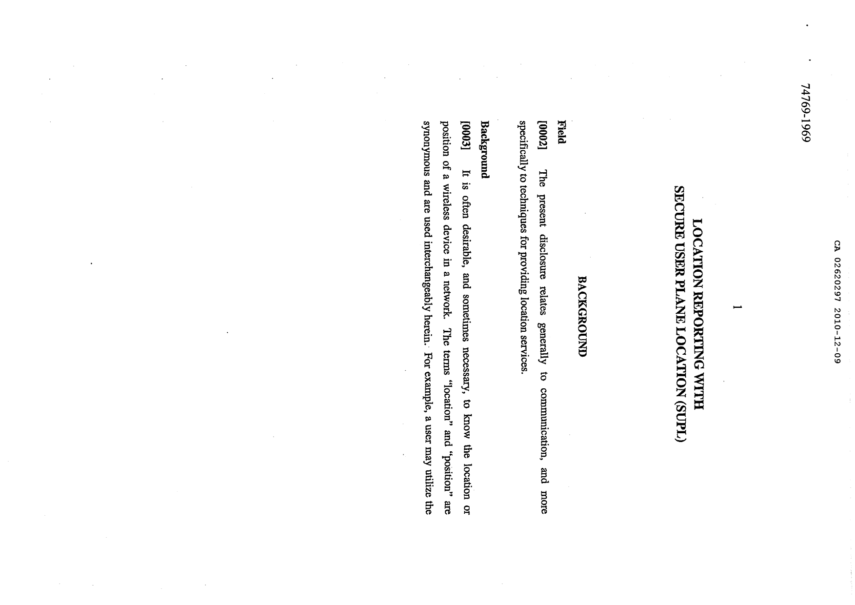 Document de brevet canadien 2620297. Description 20091209. Image 1 de 34