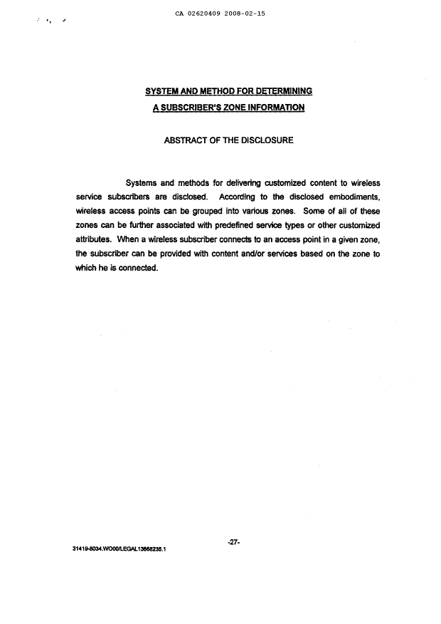 Document de brevet canadien 2620409. Abrégé 20080215. Image 1 de 1