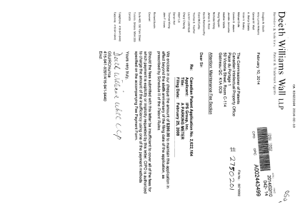 Document de brevet canadien 2622164. Taxes 20131210. Image 1 de 1