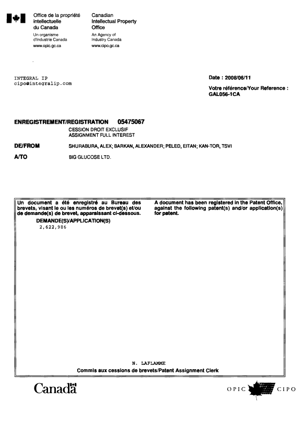 Canadian Patent Document 2622986. Correspondence 20071211. Image 1 of 1