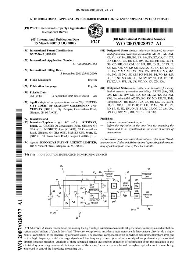 Document de brevet canadien 2623388. Abrégé 20080320. Image 1 de 1