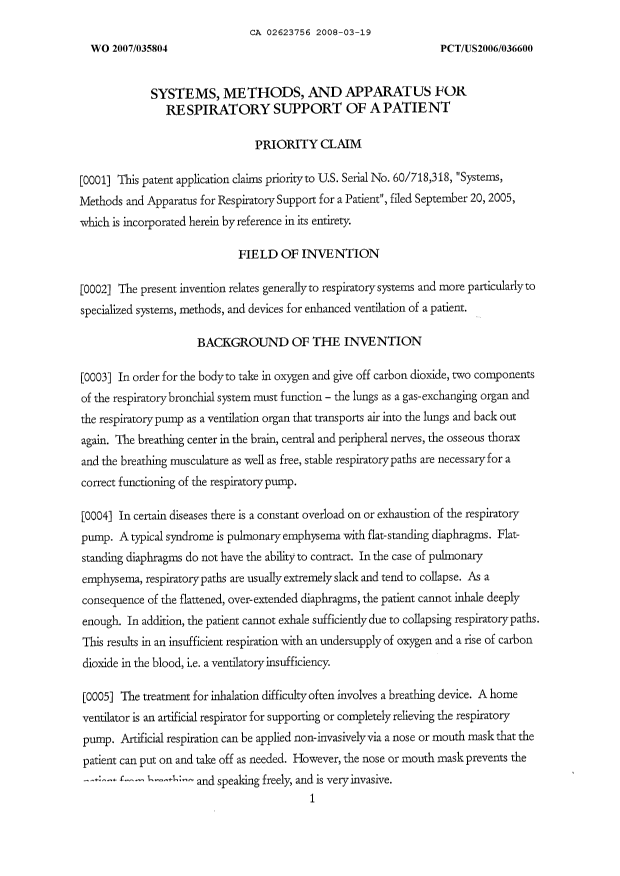 Canadian Patent Document 2623756. Description 20071219. Image 1 of 20