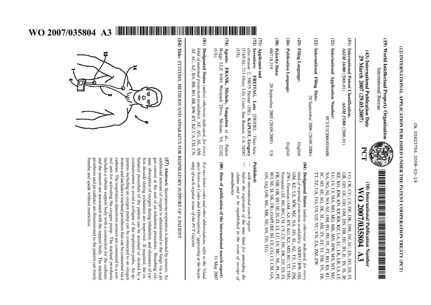 Document de brevet canadien 2623756. Abrégé 20071219. Image 1 de 1