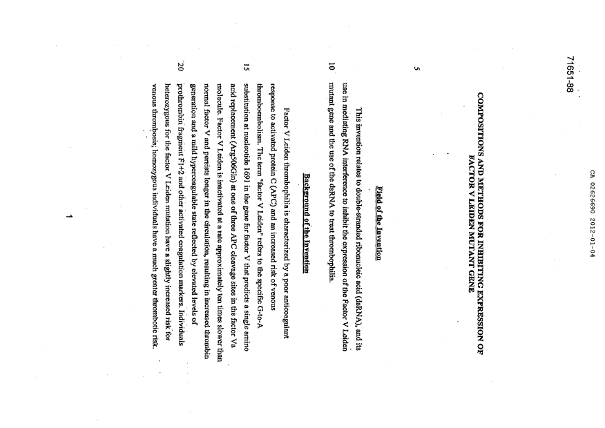 Canadian Patent Document 2626690. Description 20111204. Image 1 of 85