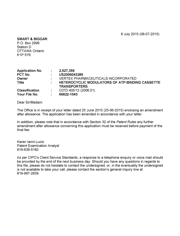 Canadian Patent Document 2627358. Prosecution-Amendment 20141208. Image 1 of 1