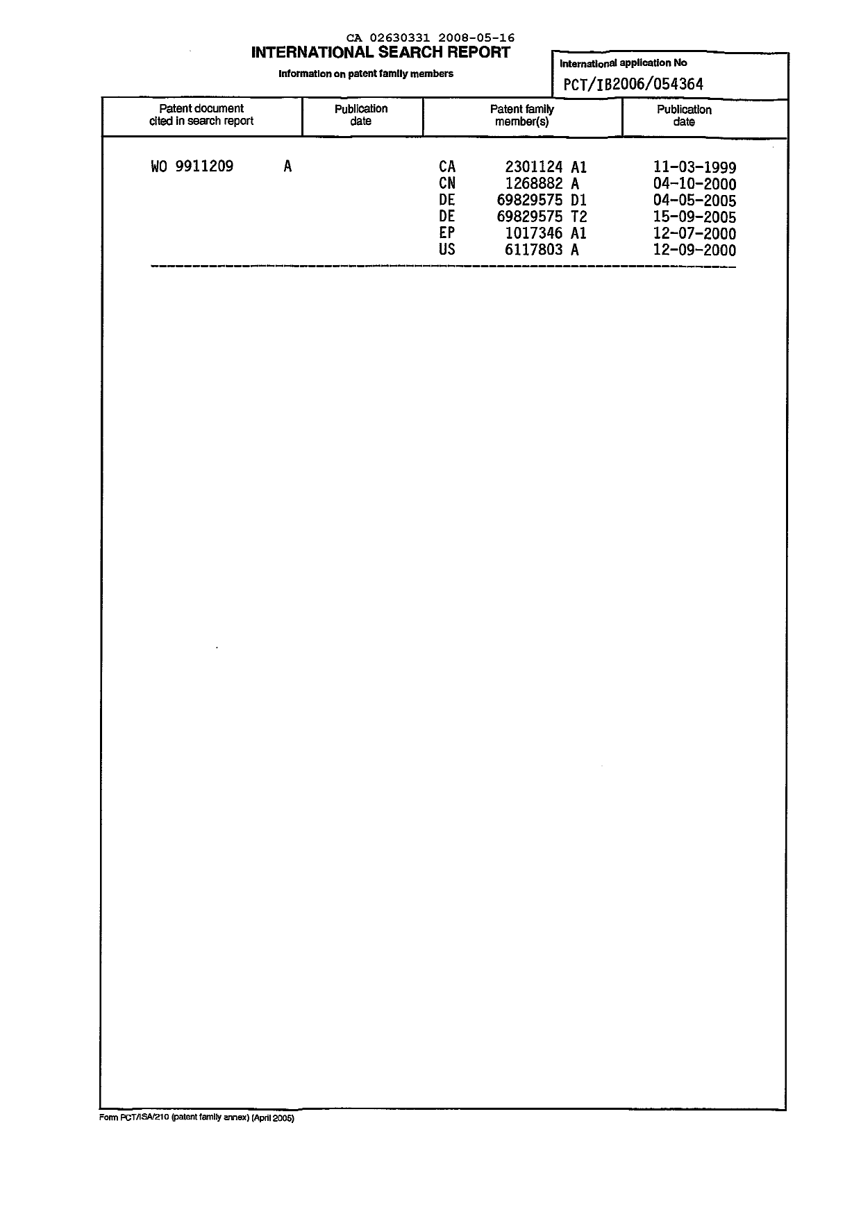Document de brevet canadien 2630331. PCT 20071216. Image 4 de 4