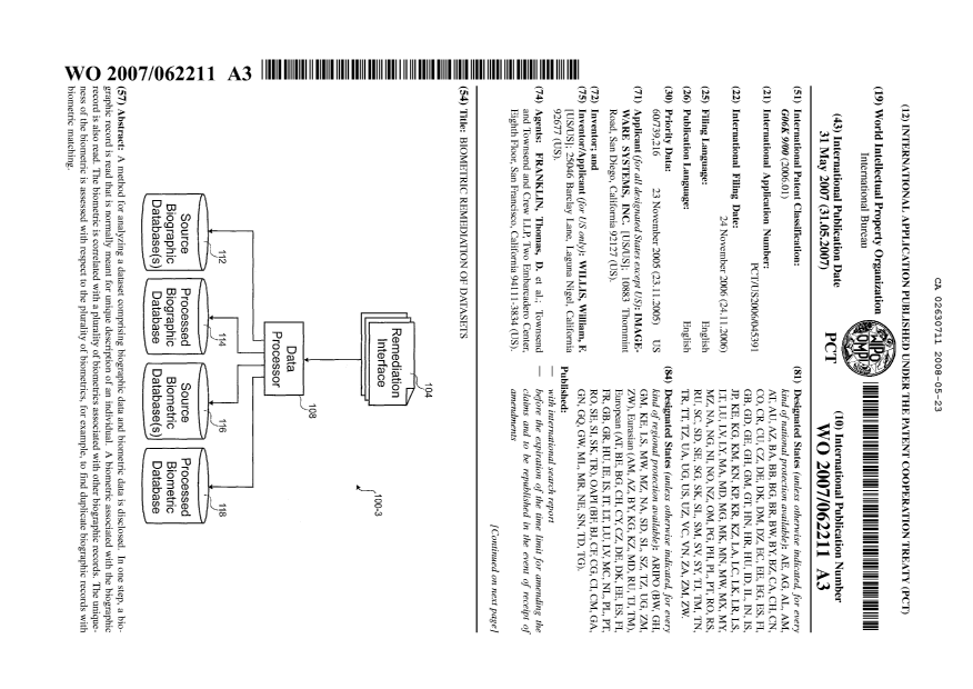 Document de brevet canadien 2630711. Abrégé 20071223. Image 1 de 2