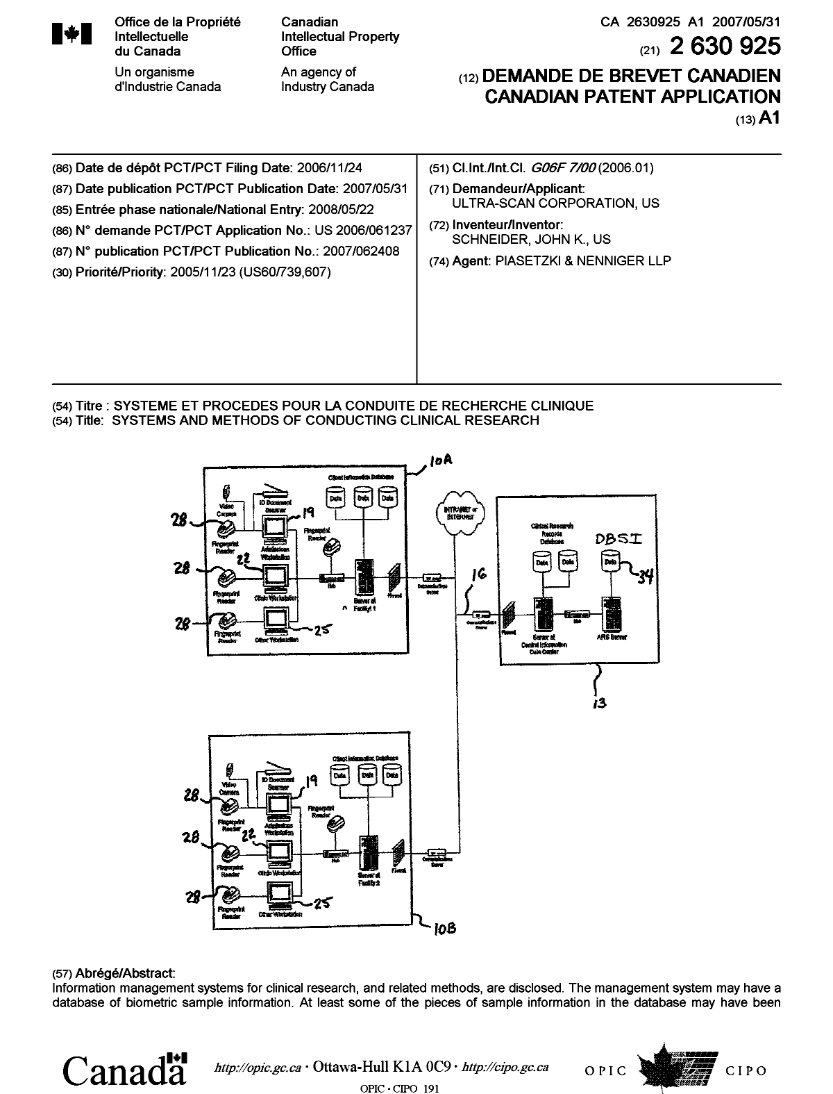 Document de brevet canadien 2630925. Page couverture 20080909. Image 1 de 2