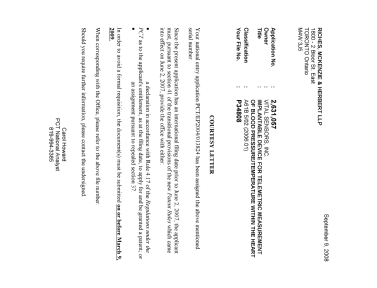 Canadian Patent Document 2631057. Correspondence 20071205. Image 1 of 1