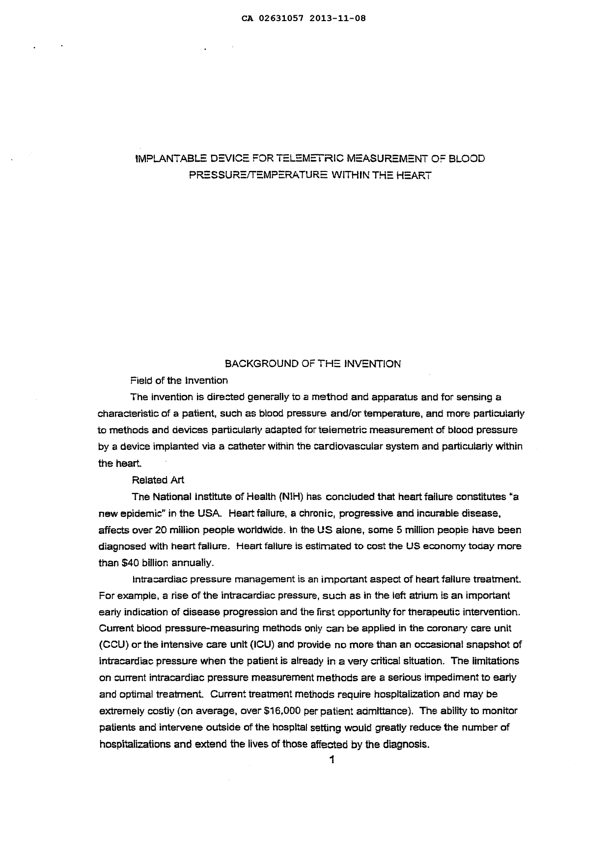 Document de brevet canadien 2631057. Description 20121208. Image 1 de 39