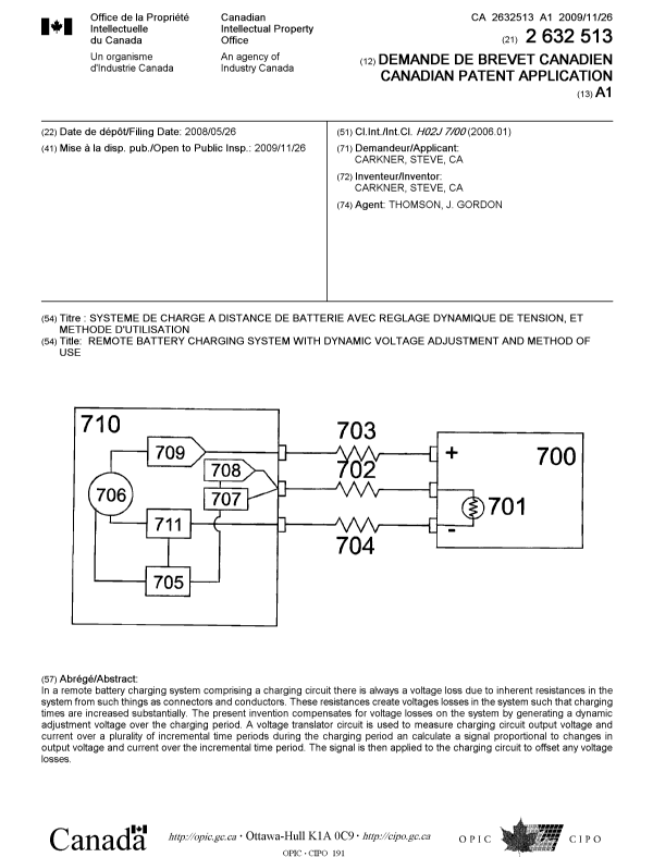 Document de brevet canadien 2632513. Page couverture 20081217. Image 1 de 1