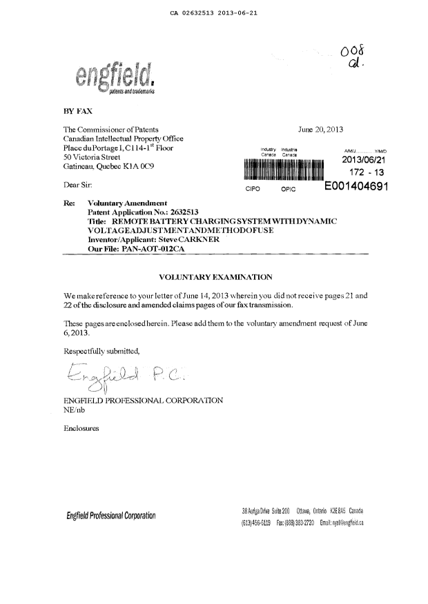 Canadian Patent Document 2632513. Prosecution-Amendment 20121221. Image 1 of 8