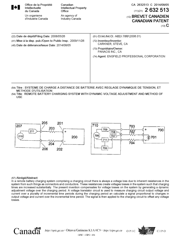Document de brevet canadien 2632513. Page couverture 20131211. Image 1 de 1