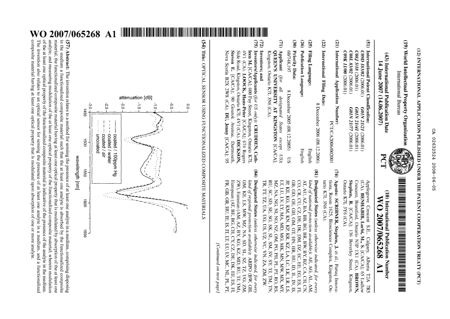 Canadian Patent Document 2632524. Abstract 20080605. Image 1 of 2