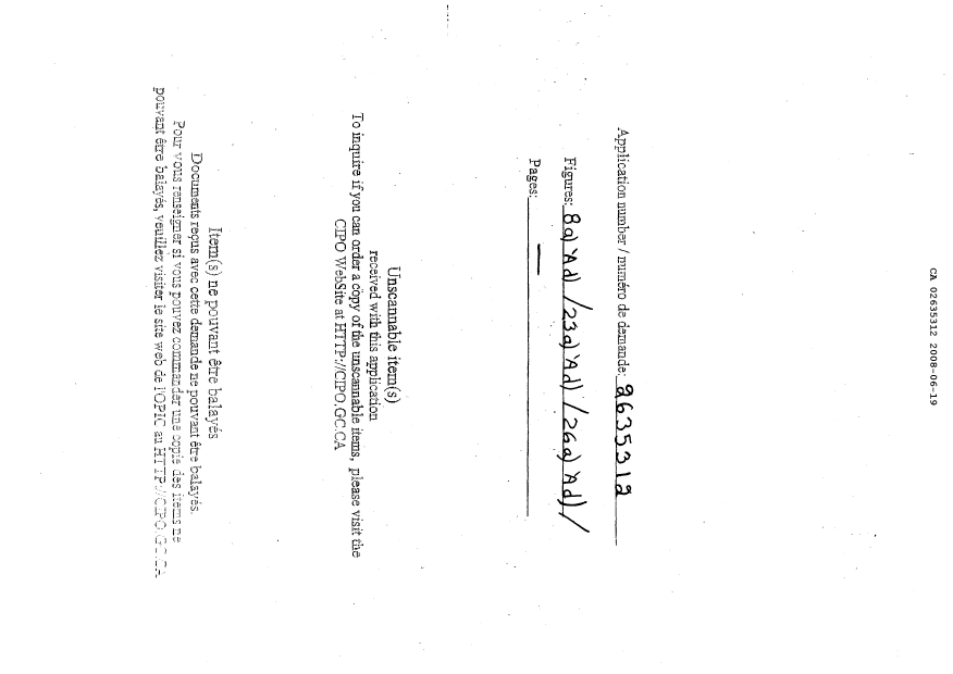 Canadian Patent Document 2635312. Drawings 20071219. Image 1 of 14