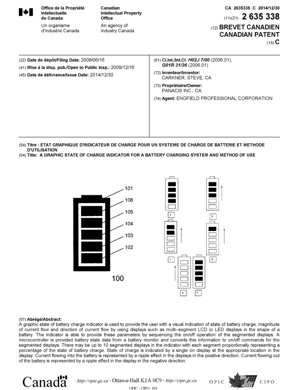 Document de brevet canadien 2635338. Page couverture 20131216. Image 1 de 1