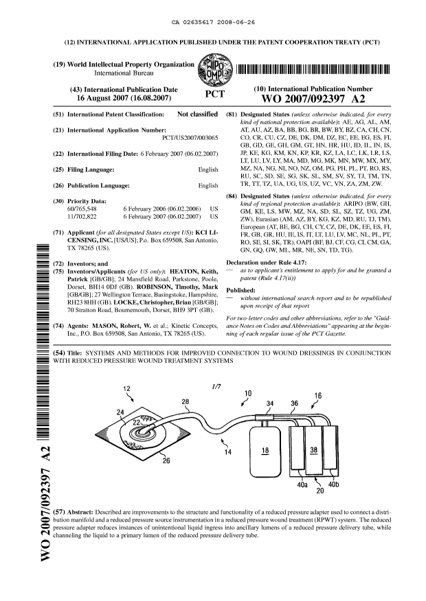 Document de brevet canadien 2635617. Abrégé 20080626. Image 1 de 1