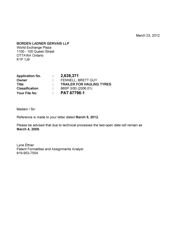 Canadian Patent Document 2639371. Correspondence 20111223. Image 1 of 1