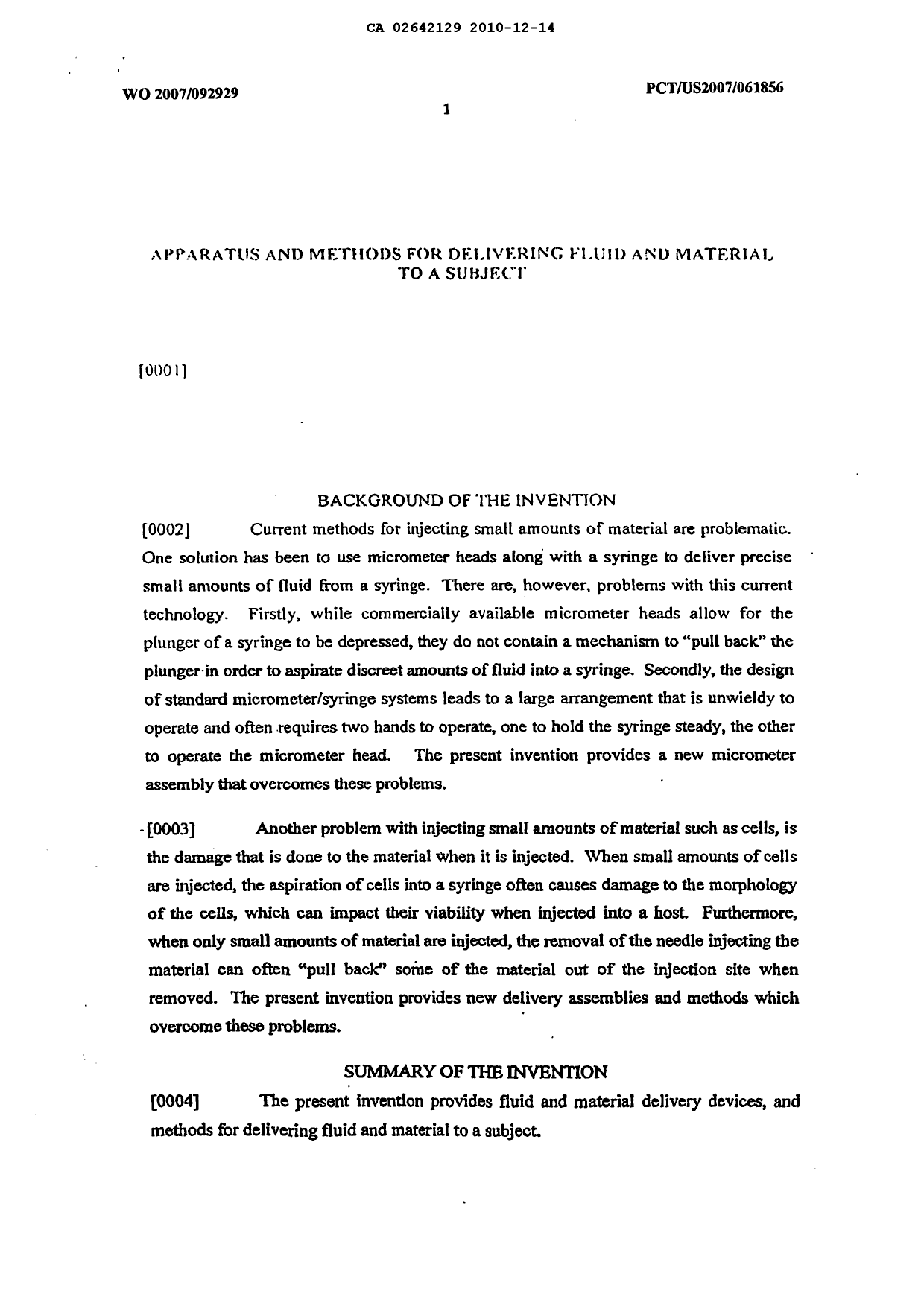 Canadian Patent Document 2642129. Description 20101214. Image 1 of 25