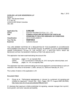 Document de brevet canadien 2645488. Poursuite-Amendment 20130501. Image 1 de 3