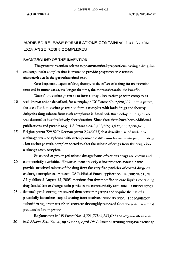 Canadian Patent Document 2645855. Description 20130918. Image 1 of 62