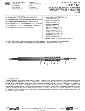 Canadian Patent Document 2647321. Cover Page 20090211. Image 1 of 1
