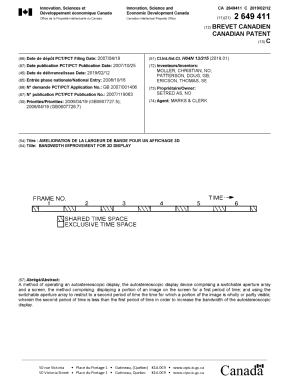 Canadian Patent Document 2649411. Cover Page 20190110. Image 1 of 1
