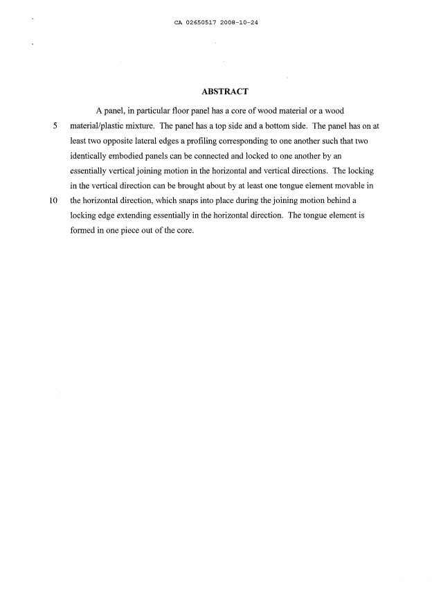 Document de brevet canadien 2650517. Abrégé 20120405. Image 1 de 1