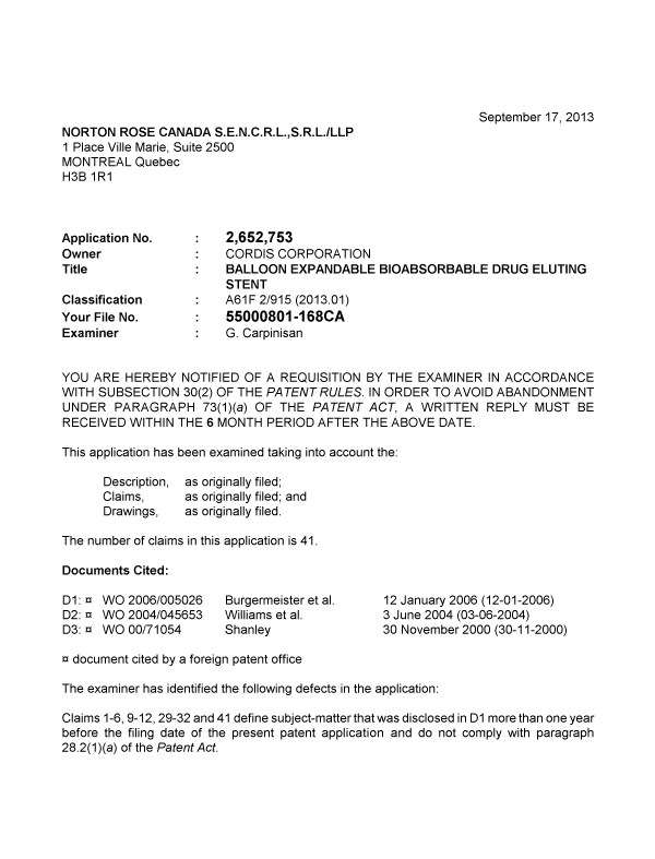 Canadian Patent Document 2652753. Prosecution-Amendment 20121217. Image 1 of 3