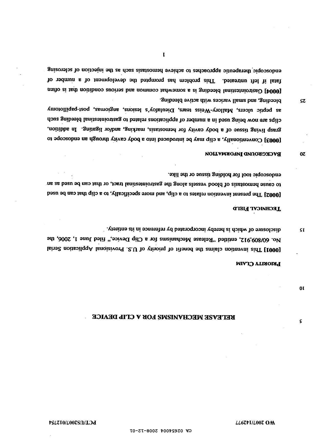 Canadian Patent Document 2654004. Description 20071201. Image 1 of 24