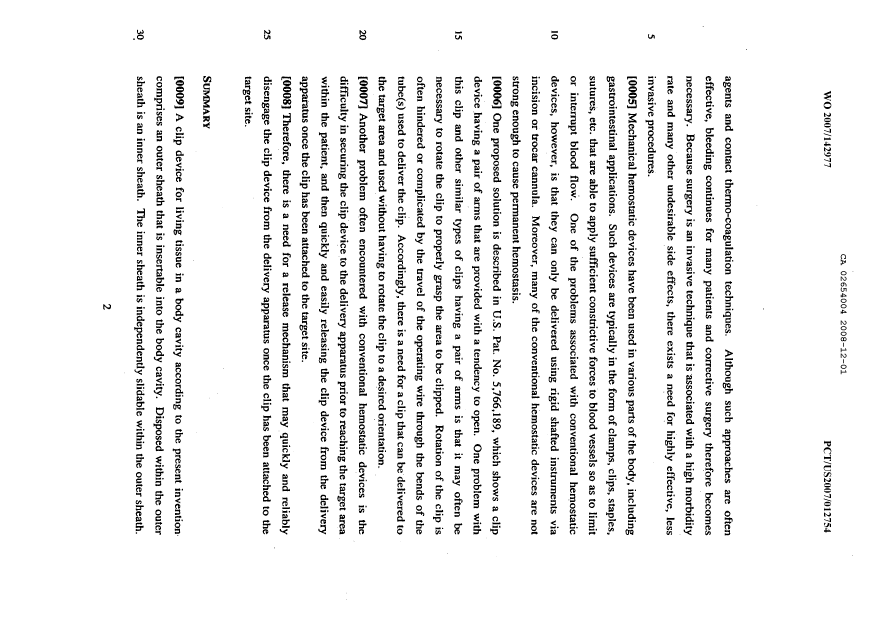 Document de brevet canadien 2654004. Description 20071201. Image 2 de 24