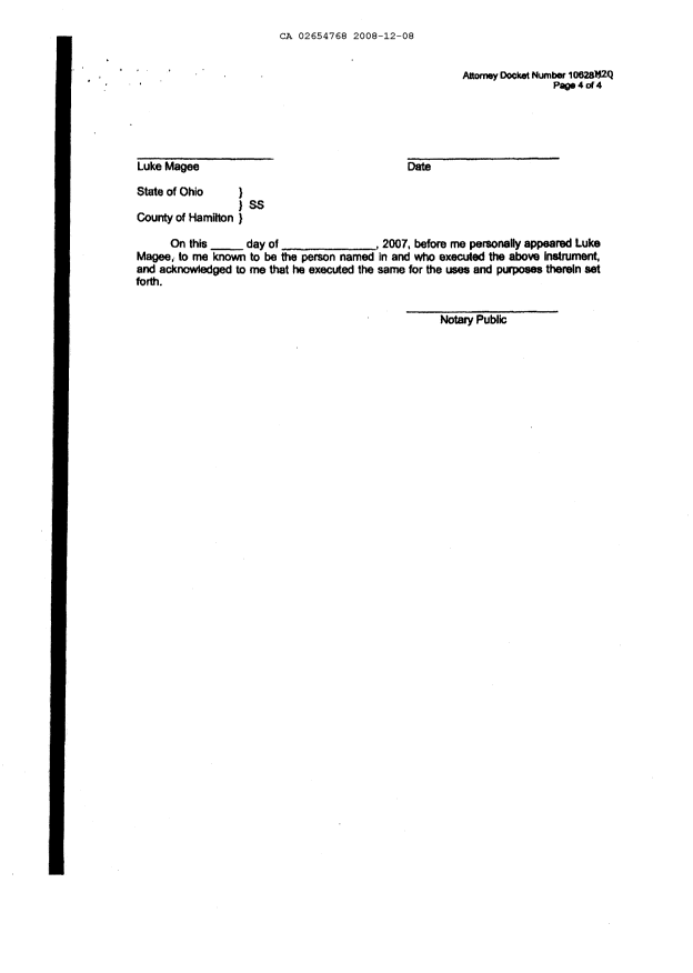 Canadian Patent Document 2654768. Assignment 20081208. Image 25 of 25