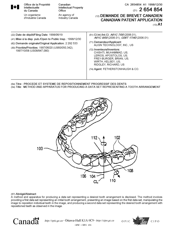 Document de brevet canadien 2654854. Page couverture 20090424. Image 1 de 1