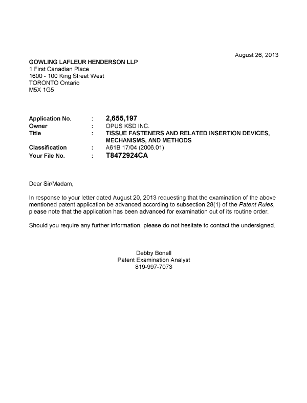 Canadian Patent Document 2655197. Prosecution-Amendment 20121226. Image 1 of 1