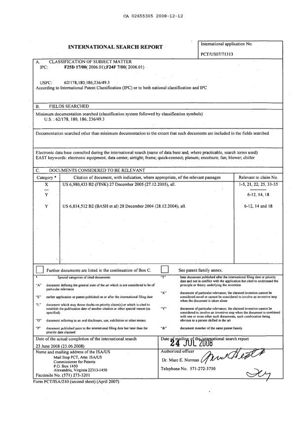Document de brevet canadien 2655305. PCT 20071212. Image 2 de 15