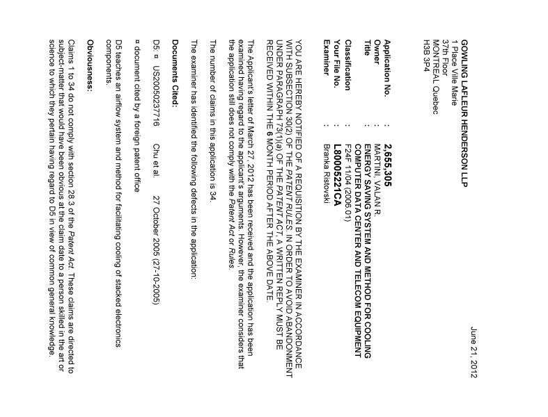 Document de brevet canadien 2655305. Poursuite-Amendment 20111221. Image 1 de 3