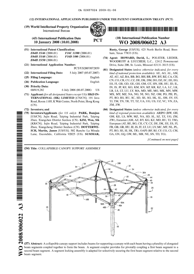 Document de brevet canadien 2657024. Abrégé 20090106. Image 1 de 2