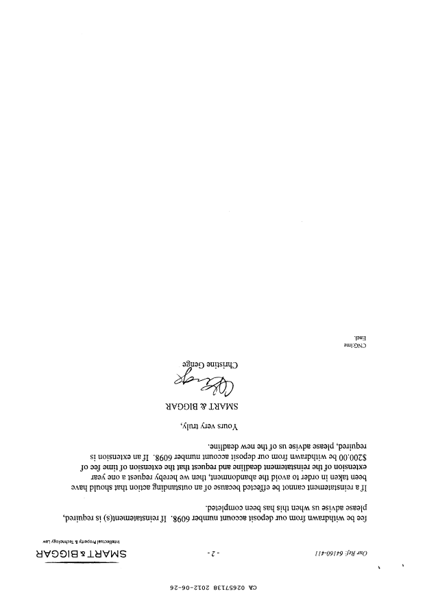 Canadian Patent Document 2657138. Prosecution-Amendment 20111226. Image 2 of 2