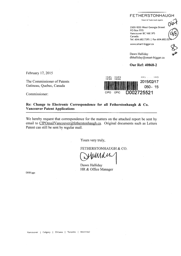 Canadian Patent Document 2658555. Correspondence 20141217. Image 1 of 3