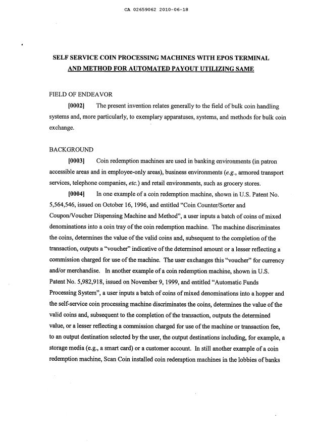 Canadian Patent Document 2659062. Description 20100618. Image 1 of 32