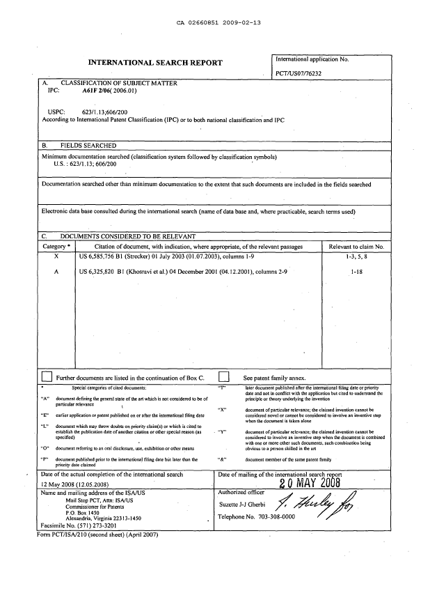 Document de brevet canadien 2660851. PCT 20090213. Image 2 de 2