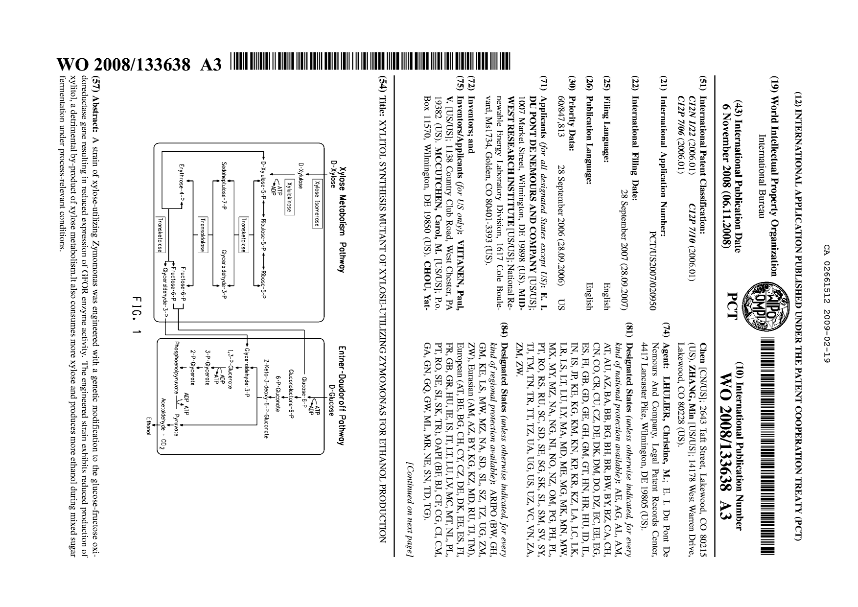 Document de brevet canadien 2661512. Abrégé 20081219. Image 1 de 2