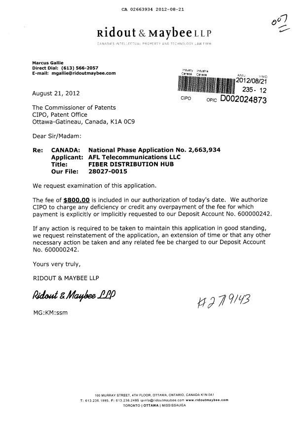 Document de brevet canadien 2663934. Poursuite-Amendment 20111221. Image 1 de 1