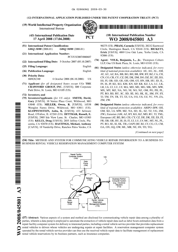 Document de brevet canadien 2664941. Abrégé 20090330. Image 1 de 2